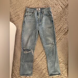 Agolde denim light wash jeans
